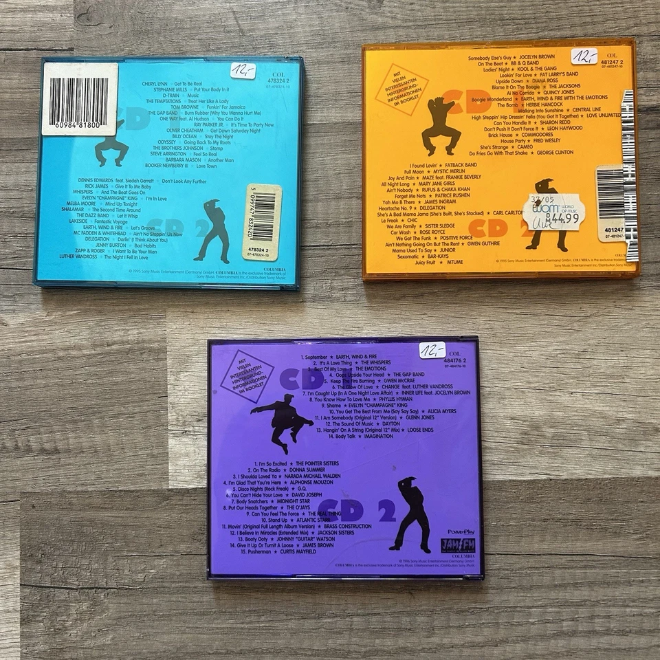 CD DJ Set 80th Funky Dance Groove 1-3, drei Doppel CDs 1995/96 Cover M CDs NM- - Bild 2 von 4
