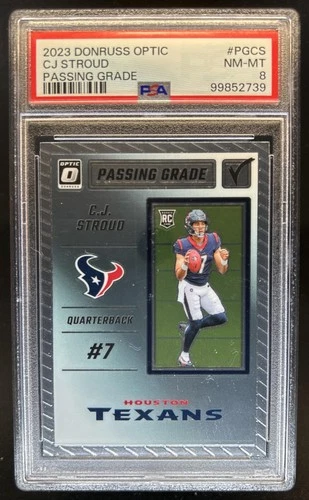 2023 Panini Donruss Optic C.J. Stroud Passing Grade RC #PG-CS Texans PSA 8