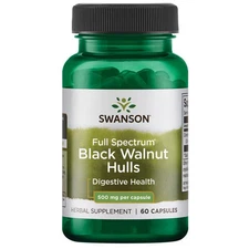 Swanson Black Walnut Hulls 500 mg 60 Capsules