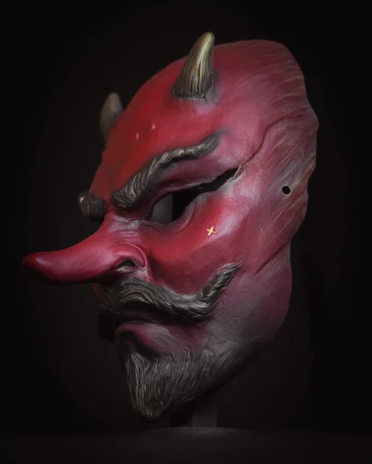 Tengu – Japanese Tengu Oni Mask | Handmade Yokai Demon Cosplay Mask - Image 2 of 4