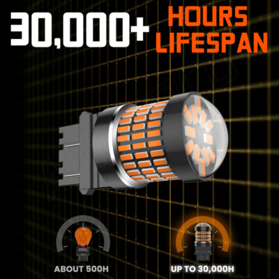 Find NEW 3157 SUPER BRIGHT WHITE 45X 3528 SMD LED FRONT TURN SIGNAL LIGHT BULB DC 12V In Mira - Foto 13