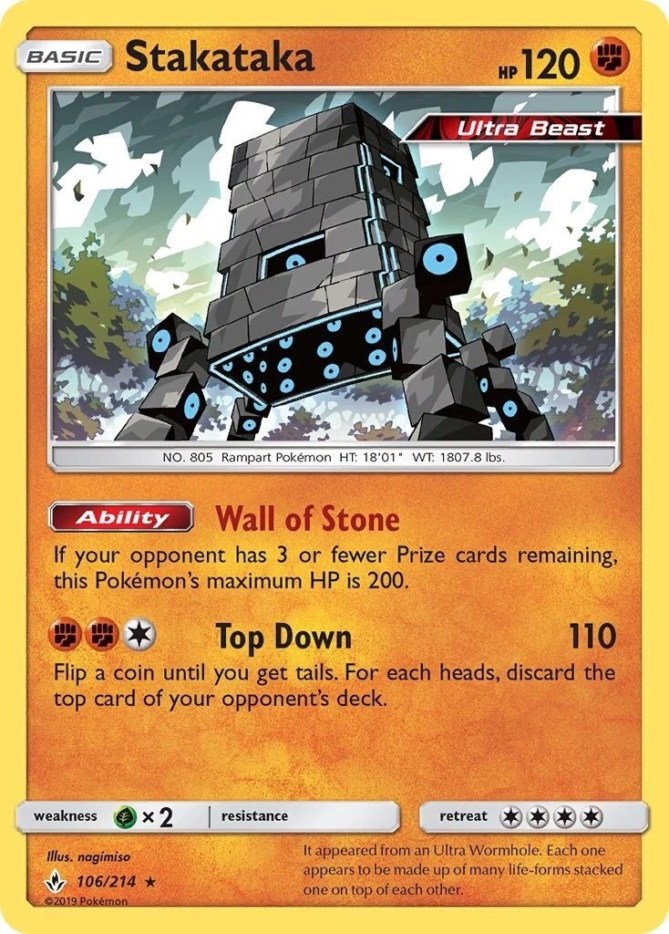 Stakataka Pokémon TCG Cards for sale | eBay