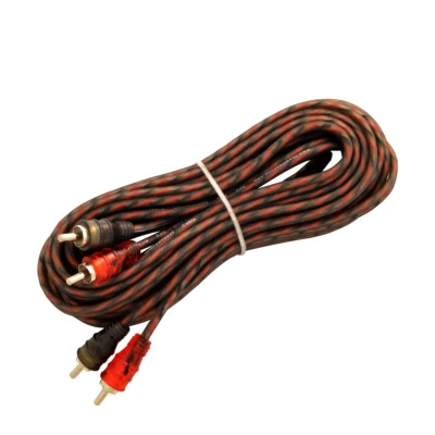 THE WIRES ZONE 20ft 2-Channels Male-to-Male Twisted Pair OFC RCA Interconnect Cable