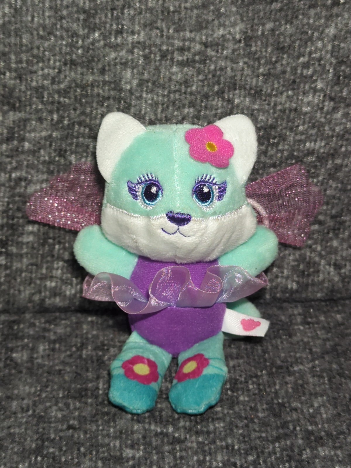 Build A Bear Raccoon Cat Ballerina Fairy Mini Plush Stuffed Animal 2018 5” Toy