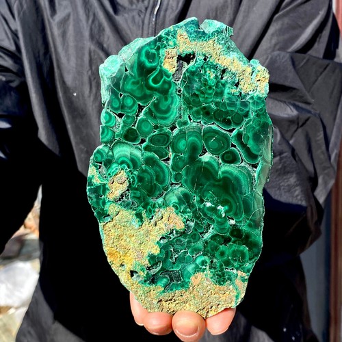 2.86LB A Pair Natural Green Malachite Crystal Flaky Pattern Ore Specimen - 第 10/13 張圖片