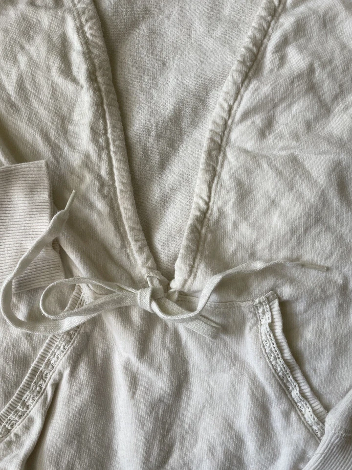 One Step Up Juniors/W Talla Sudadera con capucha M crema cuello bajo. Lindo, divertido Foto 4 de 4