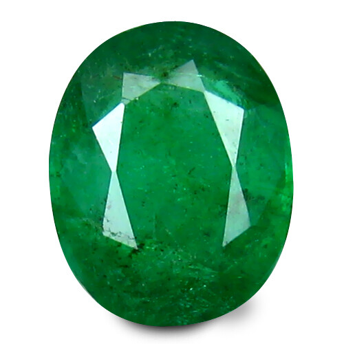 1.460Cts-NATURAL EMERALD TRANSPARENT LUSTROUS GEM 8X6mm GREEN OVAL CUT GEMSTONES - Picture 4 of 5