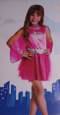 Toddler Girls Supergirl Super Girl Pink Halloween Costume Superman Dress 2T  NEW | eBay