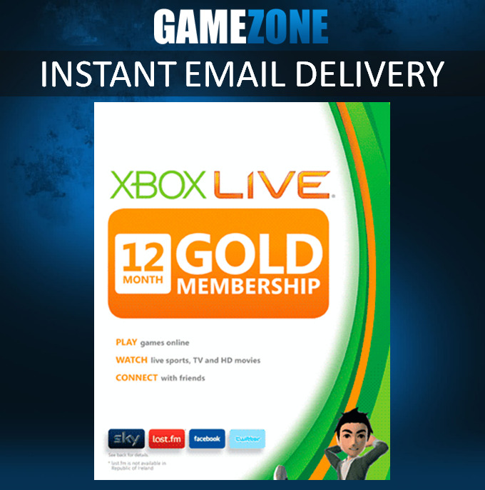 Microsoft Xbox LIVE 12 Month Gold Membership Card 