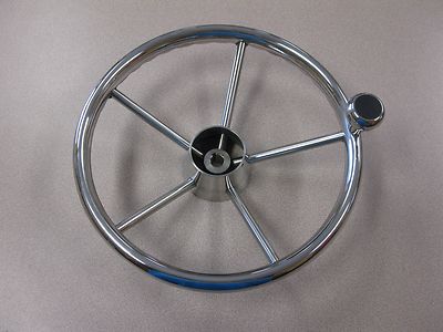 NEW Stainless Steel Boat Steering Wheel 13/" DESTROYER Type FREE SHIPPING