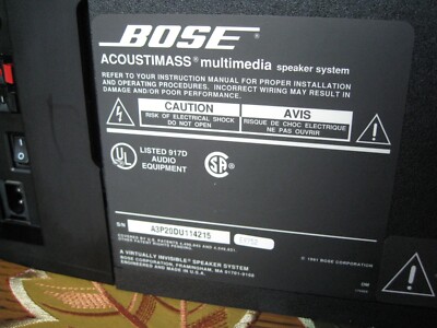 🇺🇸 👍 🎶 🔥 bose acoustimass multimedia speaker system 917d | eBay