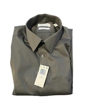 Calvin Klein Men's Dress Shirt Slim Fit Stretch Flex Collar Size Medium 15 34/35