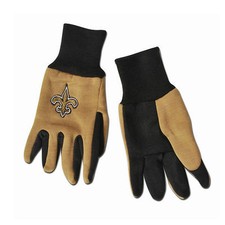 New Orleans Saints Gold Black Team Logo Licensed NFL Sport Utility Gloves-New