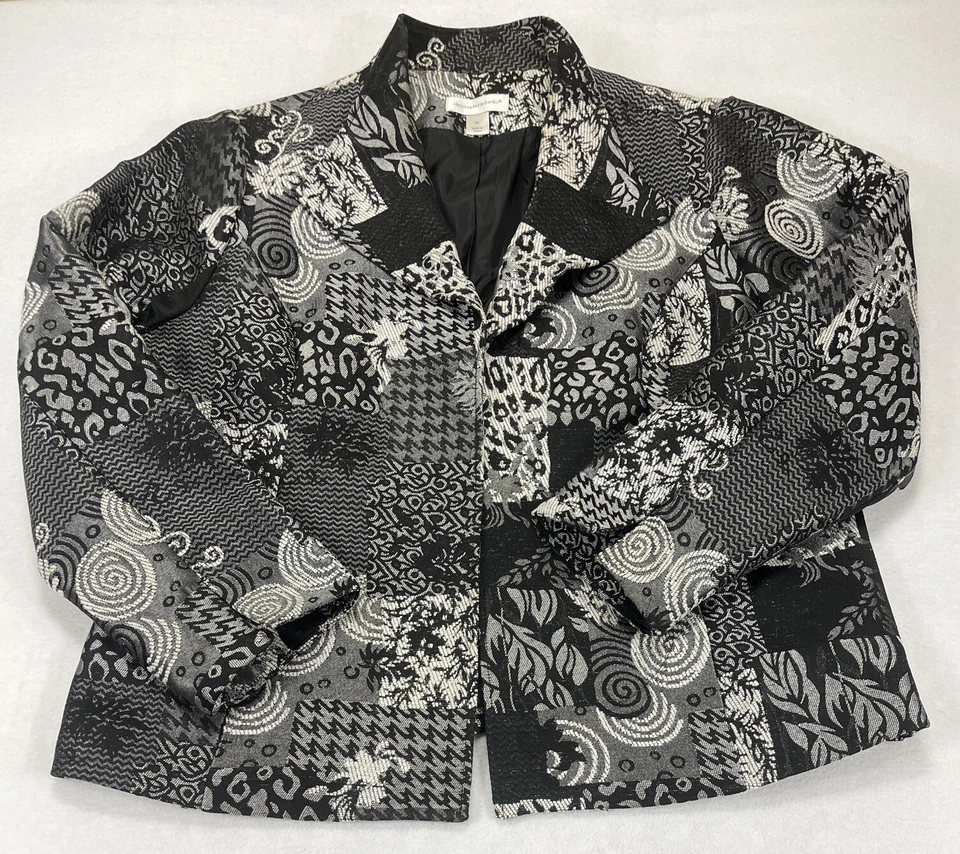 Lote de 2 chaquetas blazer forradas con frente abierto Christopher & Banks para mujer XL Foto 3 de 4