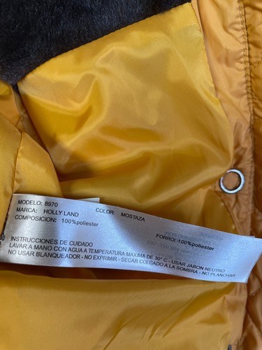 Calvin Klein Womens Mustard Holly Land Hooded Insulated Parka Jacket Size M - Picture 11 of 12