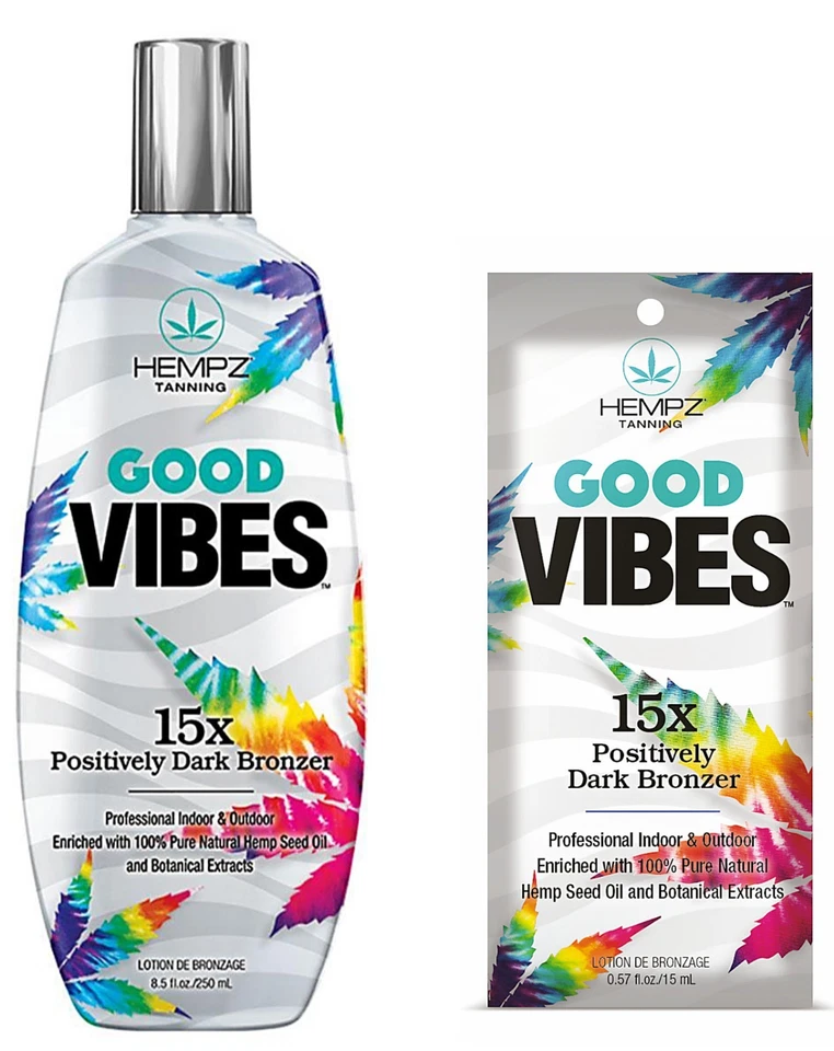 Hempz GOOD VIBES 15x Positively Dark Bronzer Formula Fast Dispatch +3 FREE GIFTS
