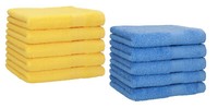 Betz 10 StüCk GäStehandtüCher Premium Baumwolle 30X50 Cm Gelb / Hellblau