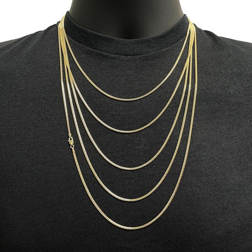 Italian 14k Yellow Gold Solid Miami Cuban Chain Necklace 2mm 24" 8 grams - Picture 4 of 5