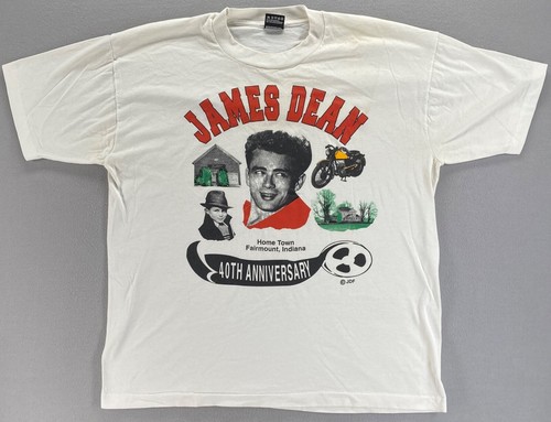 40th Anniversary James Dean Home Town Fairmount Indiana Single Stitch T Shirt XL