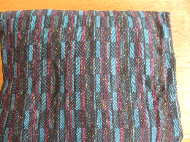 Coupon de tissu coton tissé haut de gamme noir rose bleu 18m pour haute couture