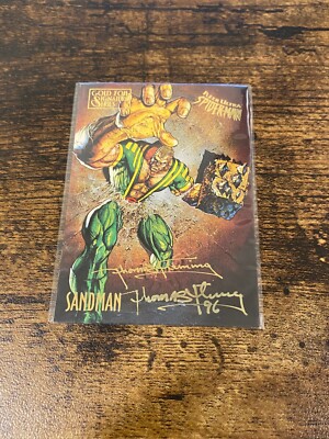 1995 Fleer Ultra Spiderman  Sandman #46  Artist Auto Version Gold SP