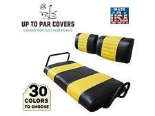 Yamaha G-11 - G-22 Staple On Golf Cart Seat Cover 2 Stripe 