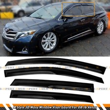 M Style Jdm Aero 3d Wavy Window Visor Rain Guard Deflector 2008-16 Toyota Venza
