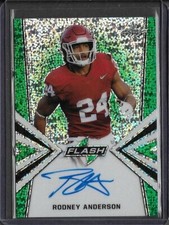 2019 Leaf Metal Flash RODNEY ANDERSON Green Prismatic Auto RC 10/20 Bengals OU