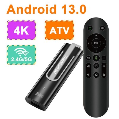 Transpeed ATV Android 13 TV Stick AmlogicS905Y4 mit Sprachassistent TV Apps BT5