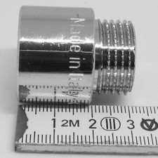 Prolunga raccordi idraulici in ottone cromato da mezzo pollice 1/2" cm 2 mm 20