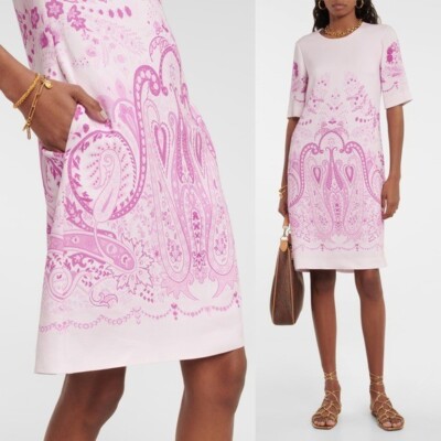 Etro★素敵!Paisley Shift Dress NWT ETRO Paisley Print Short Sleeve Shift Mini Dress in