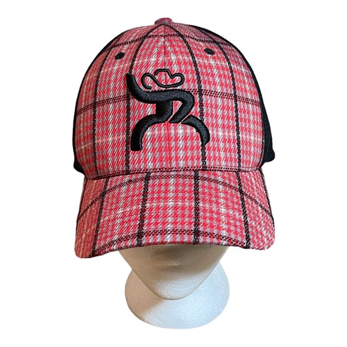 Hooey Adult Baseball Cap Hat Plaid Red 