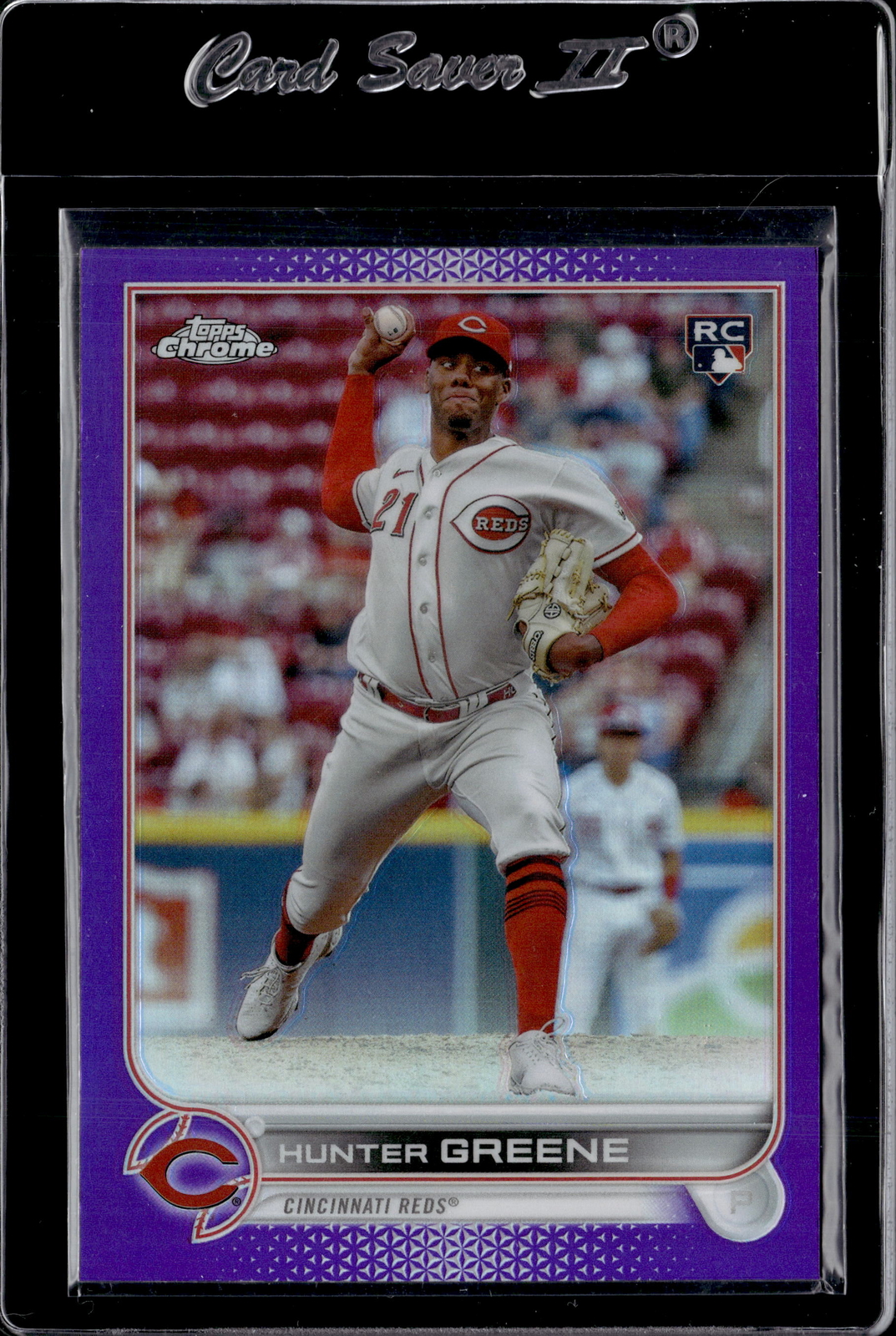 2022 Topps Chrome Update #USC191 Hunter Greene Purple Refractor