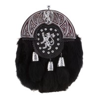 Hos Men's Rabbit Fur Full Dress Sporran Lion Cantle With Lion Targe Hos Men's Rabbit Fur Full Dress Sporran Lion Cantle With Lion Targe