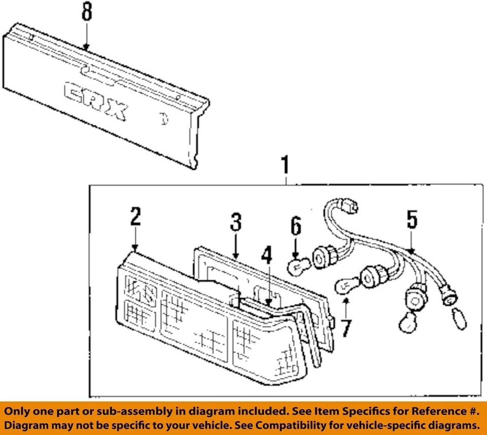 Panel de acabado de tapa de cubierta usado se adapta a: Honda Crx DX Grado A 1986 Foto 3 de 4