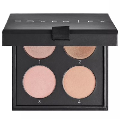 Cover Fx Perfect Light Highlighting Palette 4 Light/Medium Cream Powder   Boxed