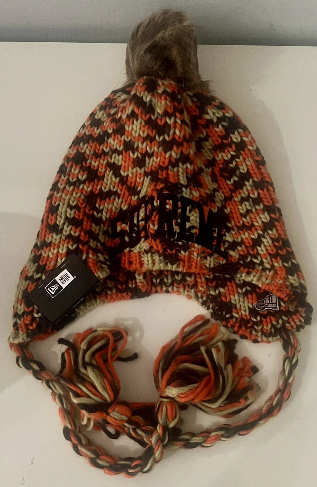 Authentique bonnet luge Supreme New Era multicolore os