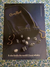 Vintage 1982 Crown Royal Print Ad Harry Winston Diamonds