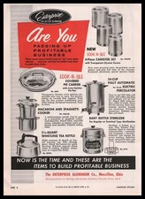 1960 Enterprise Aluminum Massillon Ohio Kitchen Canister Sets Vintage Print Ad