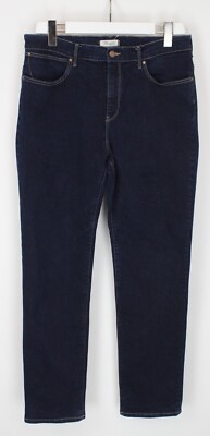 Wrangler High Rise Slim Jeans Damen Schlank W34/L32 Stretch Reißverschluss