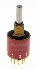 GRAYHILL 50MY23690, 2 Position Panel Mount Rotary Switch, SPDT NOS