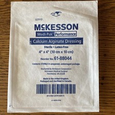 McKesson Calcium Alginate Dressing, 4 X 4 Sterile Ref  61-88044. Lot of 6