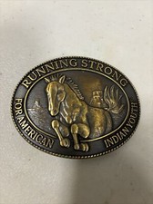 Running Strong For American Indian Youth Belt Buckles 1996 Vintage