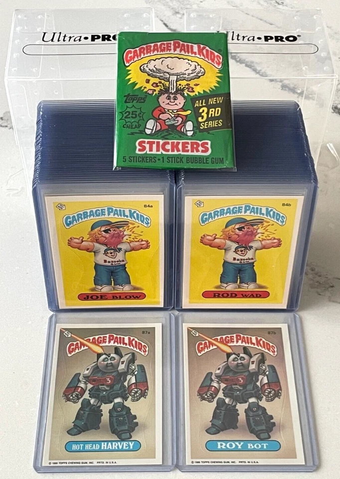 1986 Topps Garbage Pail Kids 3rd Series 3 OS3 MINT 88 Card Set in NEW TOPLOADERS - Image 3 of 4