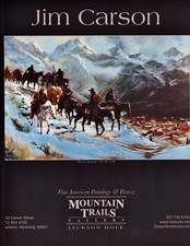 2009 JIM CARSON Art Gallery Exhibit Winter Bounty 1-Page Magazine PRINT AD