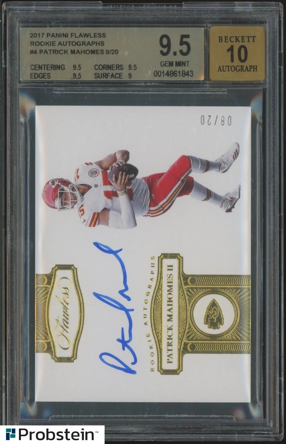 Patrick Mahomes Panini Flawless Rookie Signatures #RSPM Base