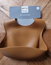 Bub - Baby Silcone Wipe Down Bib with Catcher - One Size