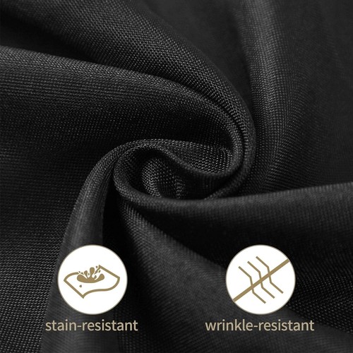 Classic Black 90x132 Inch Rectangular Tablecloth Set - 6 Packs for Parties - Picture 6 of 8
