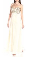 JS Collections 864720 Lace and Sequins Gown Sz 10 Ivory Mrsp $378