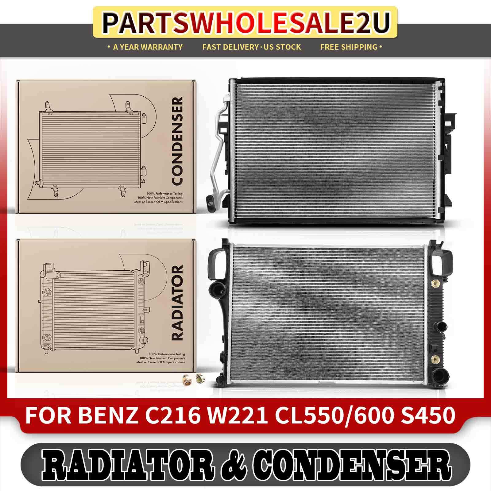 Radiator & AC Condenser Cooling Kit for Mercedes-Benz C216 W221 CL63 ...